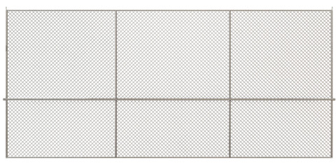 Experience a 3D rendering of a cross-mesh fence with a handrail, available in PNG and isolated on a transparent background.
