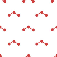 Digital png illustration of red pattern of repeated shapes on transparent background
