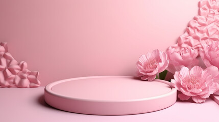 Obraz na płótnie Canvas cosmetic cream and rose petals
