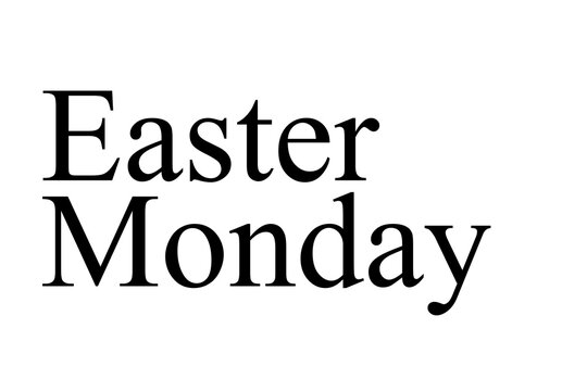 Digital png text of easter monday on transparent background