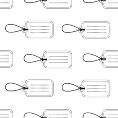 Digital png illustration of white gift labels repeated on transparent background