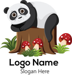 Panda Logo Vector Logo Name 
Slogan Here Editable