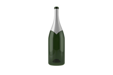 Digital png illustration of bottle of champagne on transparent background