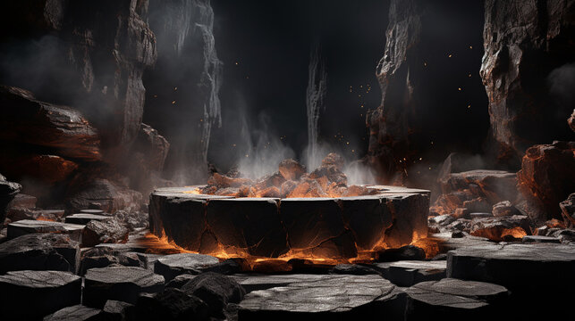 fire in a fireplace HD 8K wallpaper Stock Photographic Image 