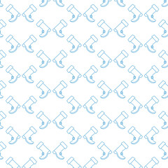 Digital png illustration of blue pattern of repeated shoes on transparent background