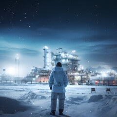 Arctic Research Station Oversight - obrazy, fototapety, plakaty