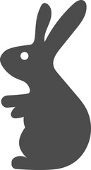 Fototapeta premium Digital png illustration of grey rabbit on transparent background