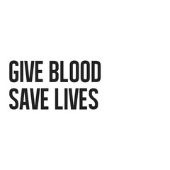 Digital png illustration of give blood save lives text on transparent background
