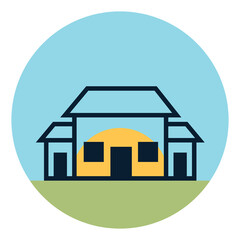 Digital png illustration of house elevation on transparent background