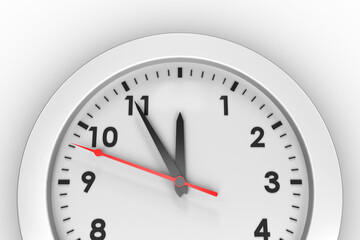 Digital png illustration of white clock on transparent background