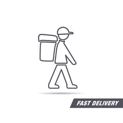 An image of a delivery man, vector illustration
