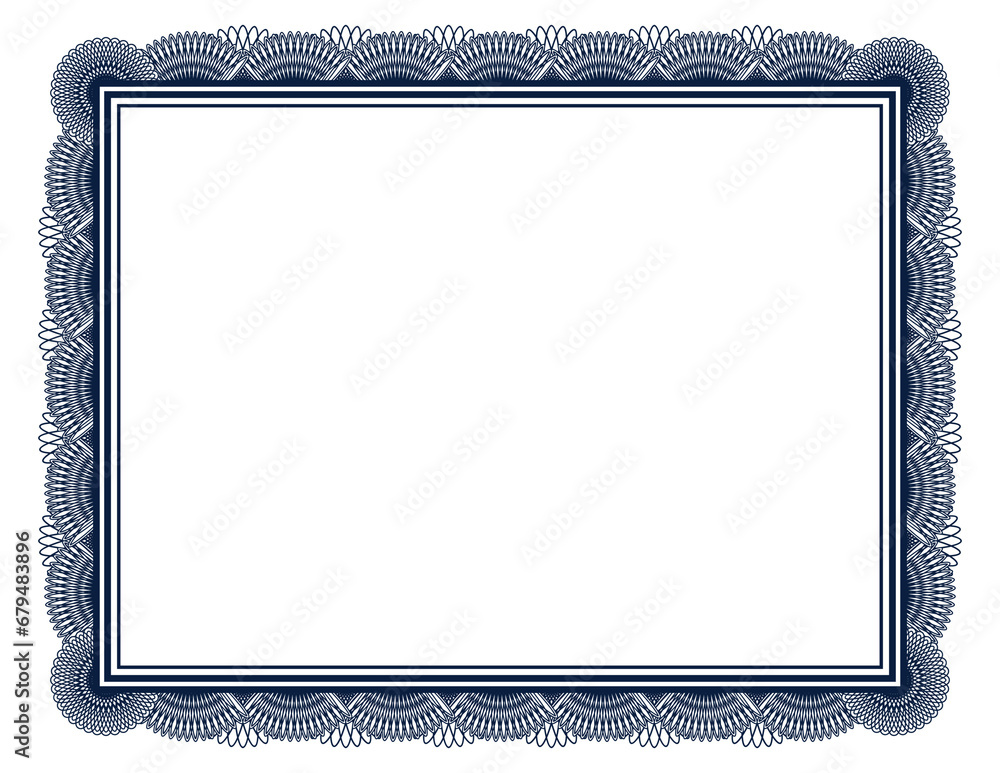 Poster digital png illustration of blue patterned frame with copy space on transparent background