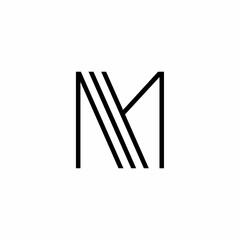 Logo M MH, HM Abstract Letters Logo Monogram Vector Art