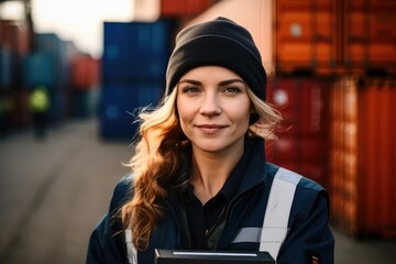 Inspector or Safety Supervisor working in Container Terminal.