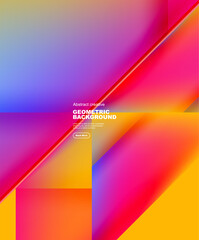 Gradient triangles vector abstract background