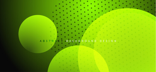 Abstract tech circles vector background, technology digital bubbles