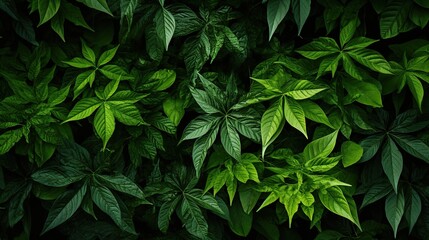 Fototapeta na wymiar Eco-friendly abstract background, lush greenery, vibrant leaves, branches, evoking growth, perfect for an ESG company emphasizing sustainability and nature.