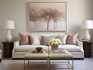 A contemporary classic Upper East Side living room blends refined furniture, elegant textiles, and artwork in a harmonious design.
