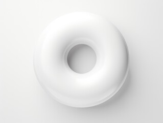 donut with grey color. 3D style imitation.
