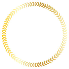 gold laurel circle frame