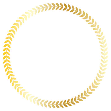 gold laurel circle frame