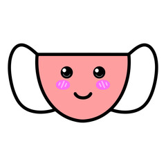 Cute mask vector digital illustration
in cute and simple style 
