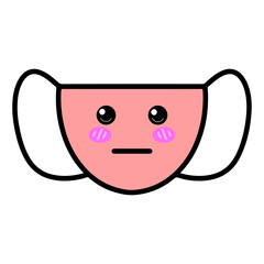 Cute mask vector digital illustration
in cute and simple style 
