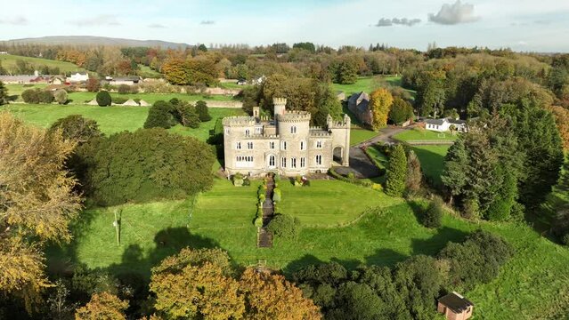 Drone reveals beautiful castle in ireland