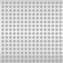 Polka Dots pattern on grey background. Vector Illustration.