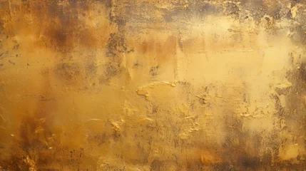 Foto op Plexiglas vintage wall gold background, Rusty backdrop. metal old grunge rusty texture, © Gasi