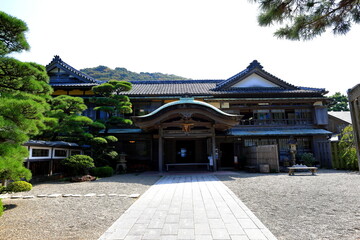 Obraz premium Futamiokitama Shrine near Sacred Meoto Iwa (Wedded Rocks) at Futami, Mie Prefecture, Japan 