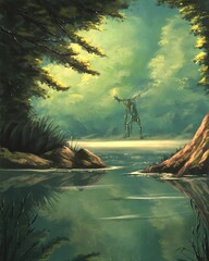 Fototapeta premium Fantasy sentinel of the forest