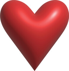 Love heart icon in inflated 3d style
