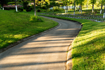 Landscape of empty country path