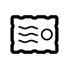 Postage stamp vector icon