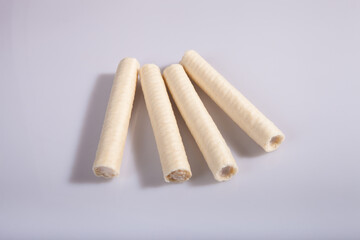 Tubes with filling isolated on white background
