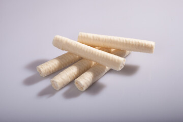 Tubes with filling isolated on white background