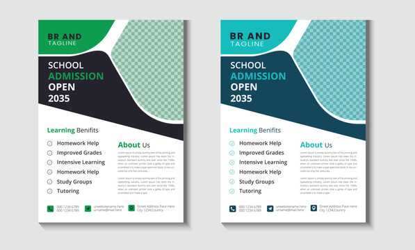 School flyer template Design 