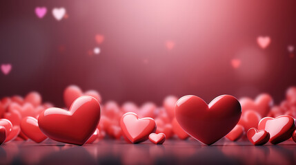 Blurred valentine's day background. generative ai