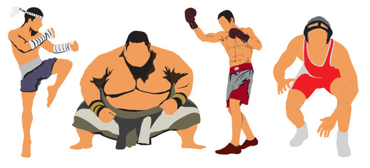 illustration of a mix martial artist