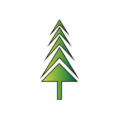 set of pine tree vector isolated on white background. nature, tree, plant, pine, fir, pine tree, wood, leaf, leaves, forest, environment, green, logo, icon, sticker, clipart, vector illustration