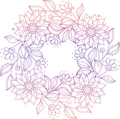 Fototapeta na wymiar Flower drawing decoration vector illustration Celebrations