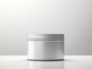 Obraz premium mock up Aluminum Jar with a neutral background