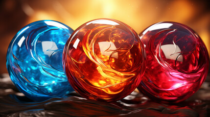 red and blue glass HD 8K wallpaper Stock Photographic Image 