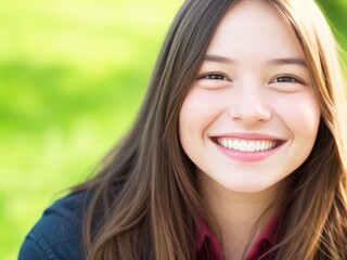 Captivating Portrait of a Beautiful Smiling Girl