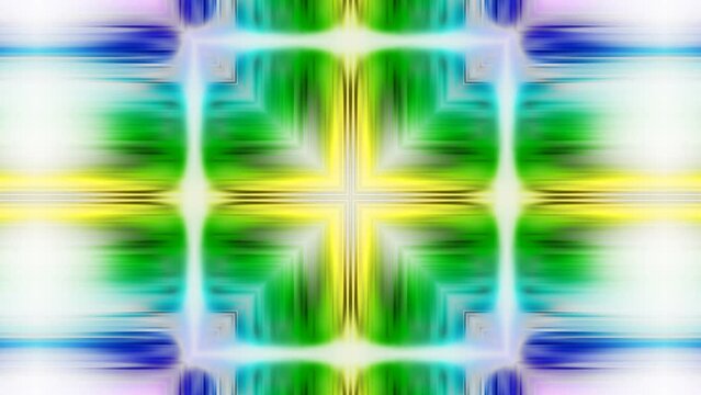 Square corners converging to center making checkered glowing ornament. Geometrical background rhytmical looping motion. Squarish illumination changes. Symmetrical hypnotic backdrop. 4K UHD 4096x2304