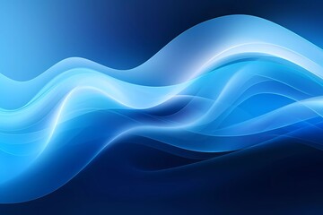 dynamic blue gradient light curve wave line pattern background. generative ai