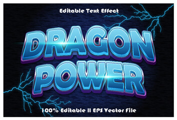 Dragon Power Editable Text Effect