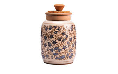 Ceramic Tea Canister On Transparent Background