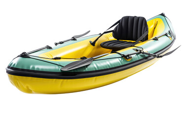 Compact Inflatable Kayak On Isolated Background